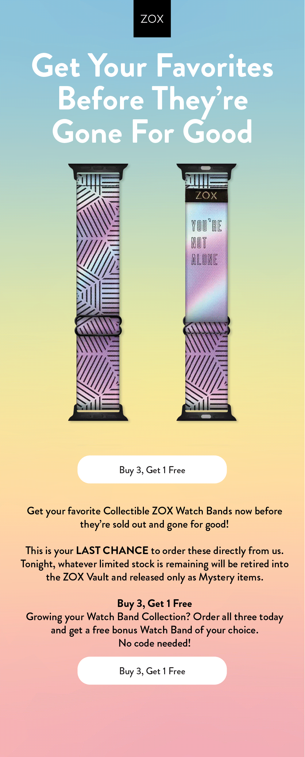ZOX 3 of our favorite reminders are retiring. ZOX