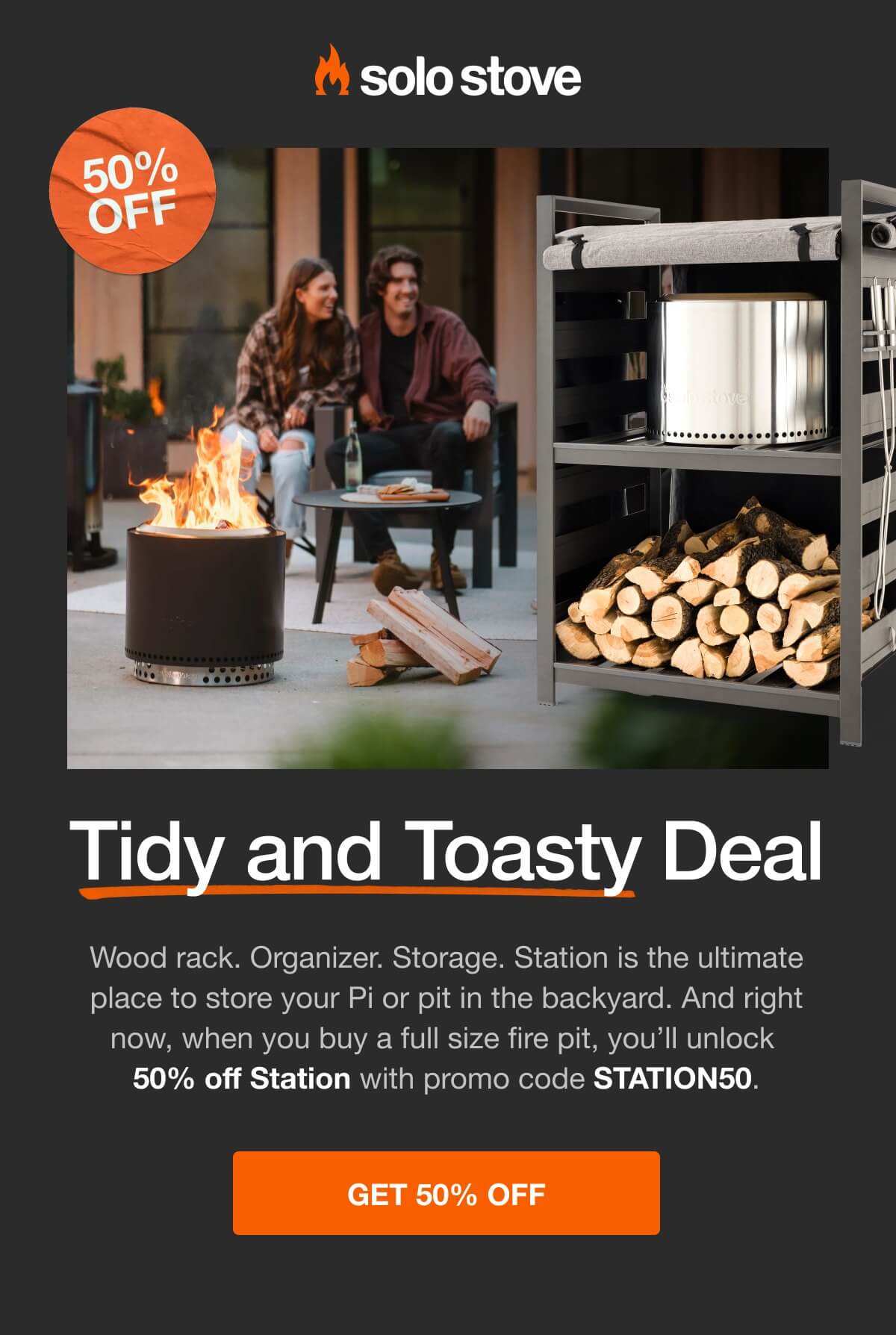 Buy a Fire Pit, Get 50% Off Station